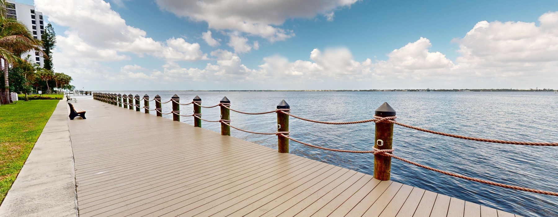 boardwalk riverfront views